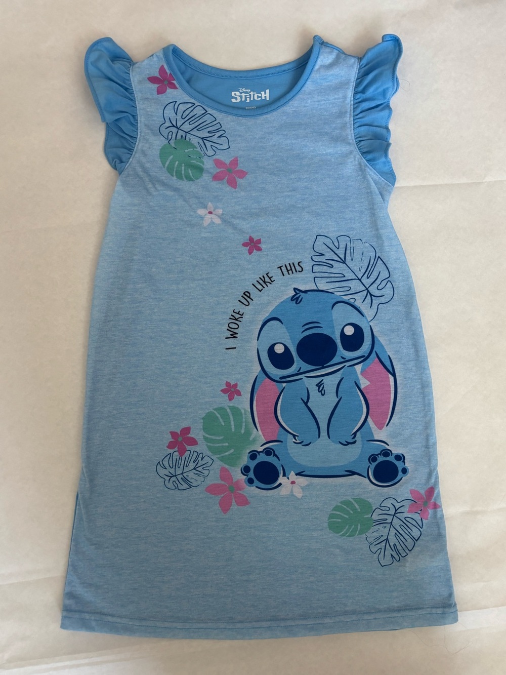 Lilo & Stitch Disney Girls Blue Nightgown size 8